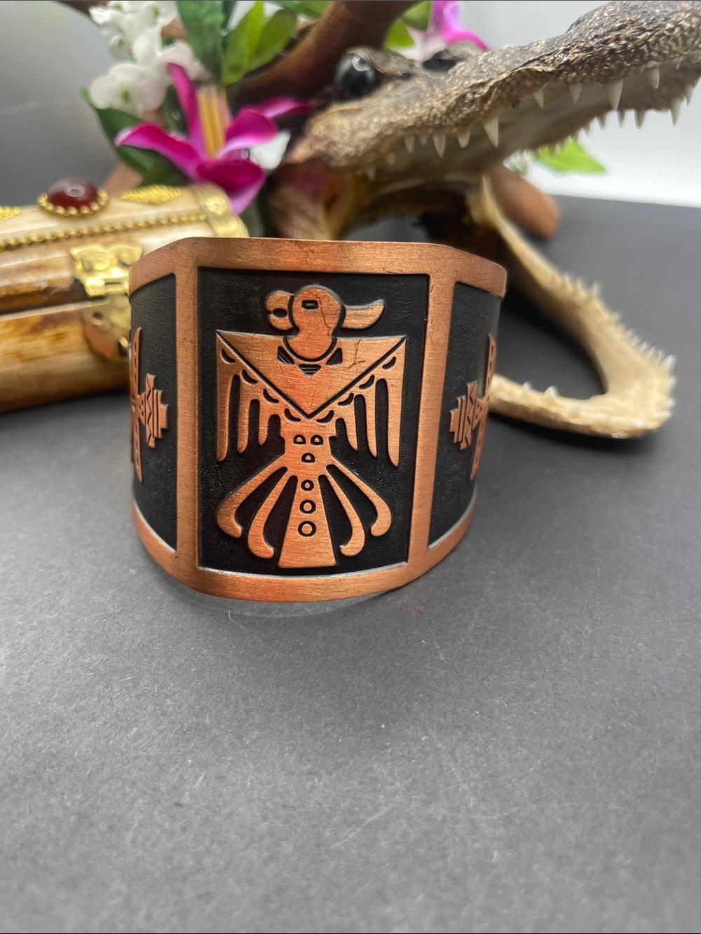 Wheeler Copper Eagle cuff vintage